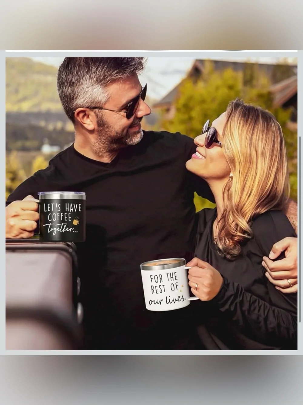 Couples Insulated Mug Set - Engagement Wedding